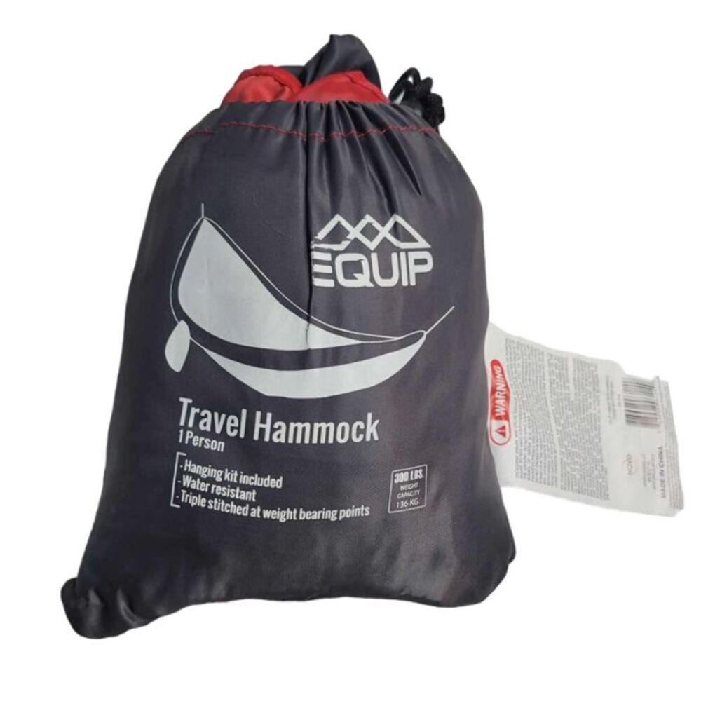 3049 Equip 1 Person Travel‎ Hammock Red/Gray
